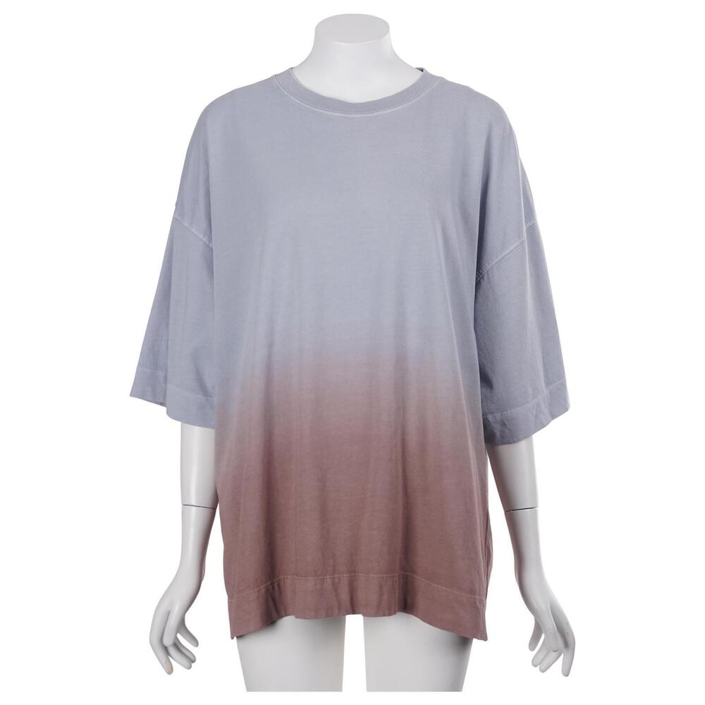 Dries Van Noten Hervie T-Shirt Top S Blue Brown Dip-Dye Gradient Oversized